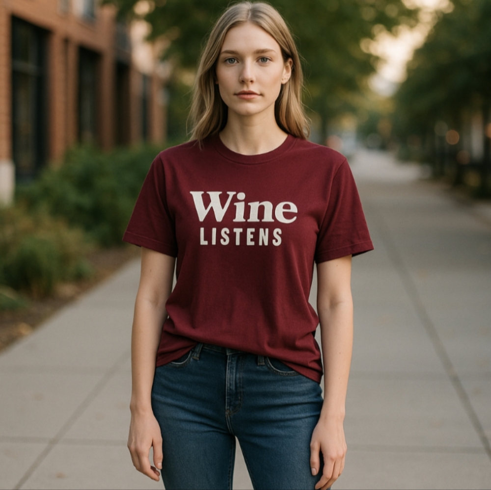 Wine Listens Maroon T-Shirt